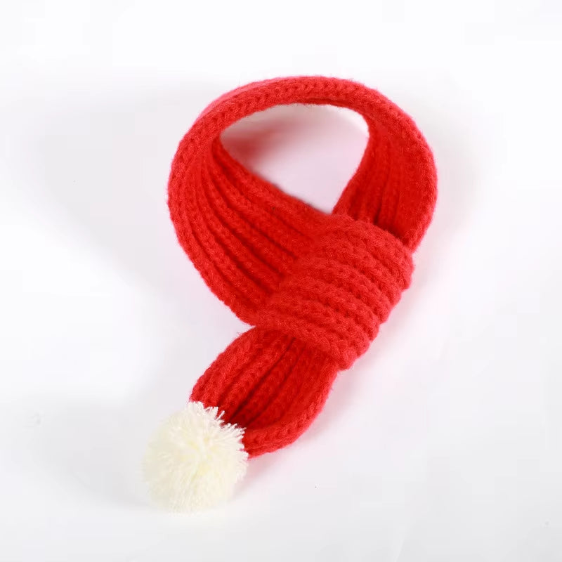 Dog Cat Neck Autumn and Winter Warm Scarf Dogs Christmas Atmosphere Pet Scarf Daily Accessories Soft and Comfortable